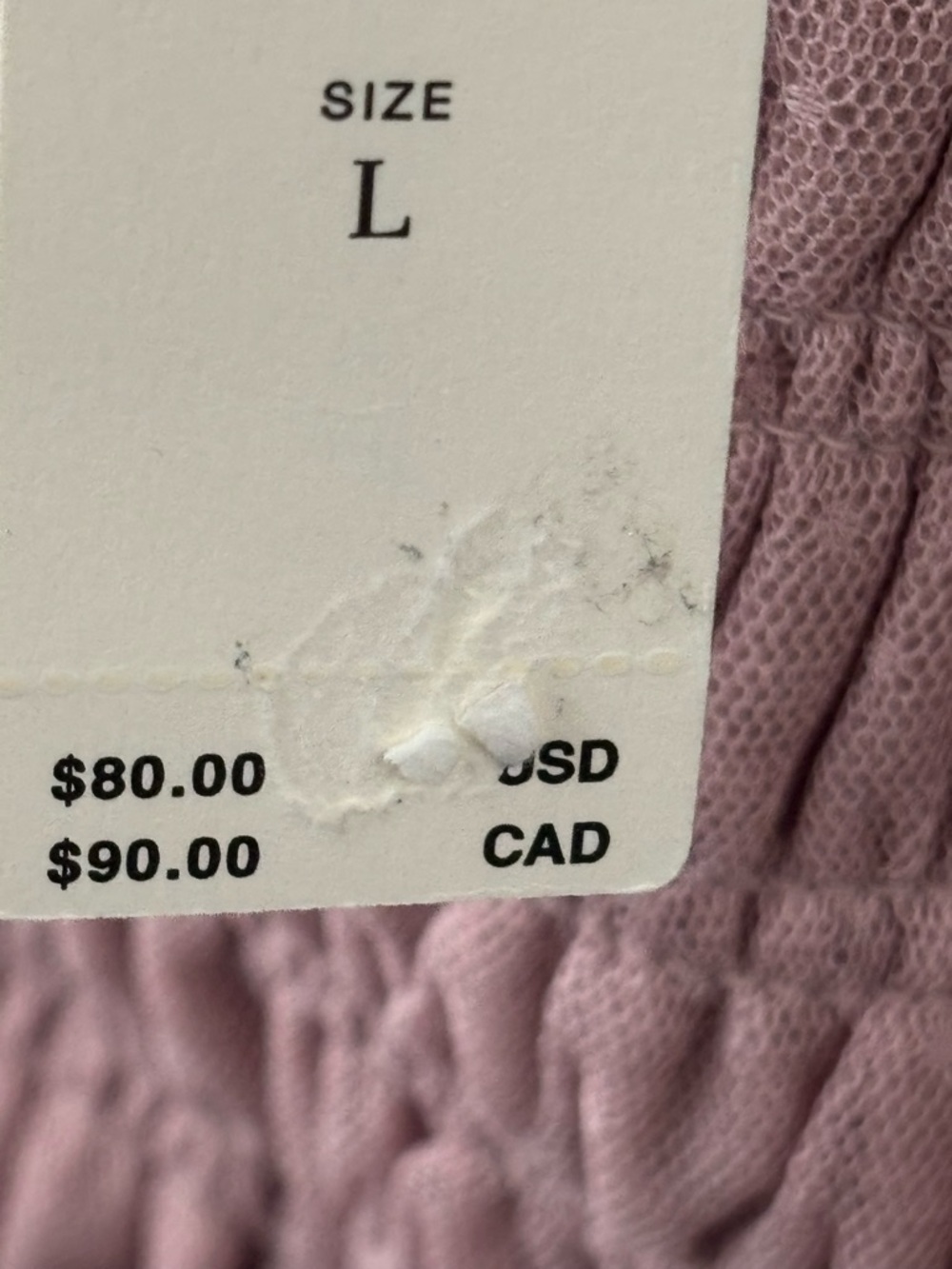 🌸 NWT | Anthropologie Smocked Tie Strap Tank Top Dusty Rose Size Large - Picture 10 of 12